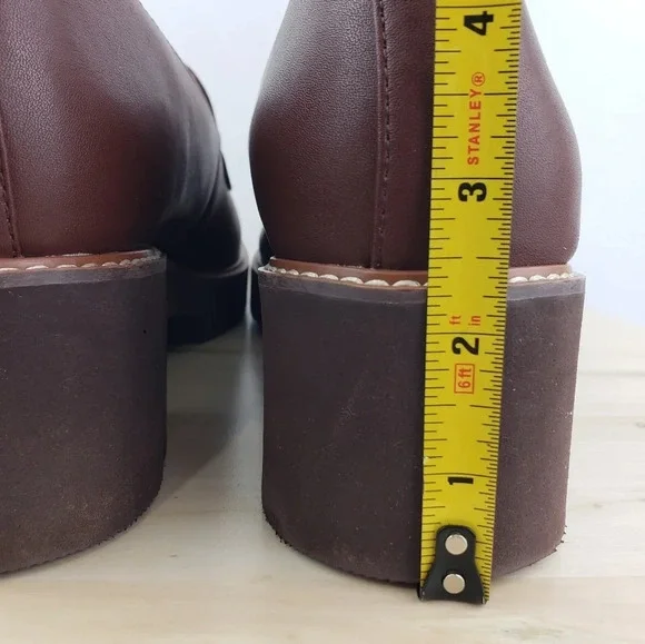 Naturalizer Cabaret Loafer Size 10M Brown Platform Shoes 90s Y2K Academia Preppy - Picture 7 of 12